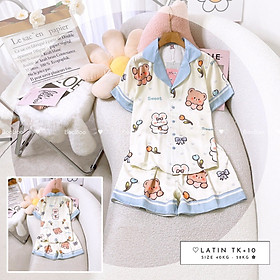 Đồ Bộ Pijama Nữ Chất Lụa Latin Cao Cấp Thiết Kế - Mã 17