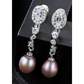 Bông Tai Ngọc Trai Cao Cấp B2353 Cỡ Hạt 7x9 Ly Bảo Ngọc Jewelry