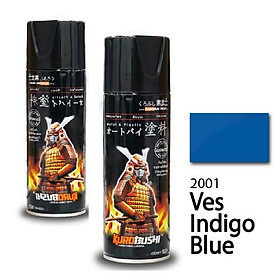 COMBO Sơn Samurai màu chàm 2001 gồm 4 chai đủ quy trình độ bền cao (Lót – Nền 102 - Màu 2001 - Bóng )