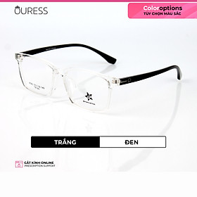 Gọng kính 8083 nhựa cao cấp siêu bền thời trang cá tính nam nữ OURESS - Trắng đen