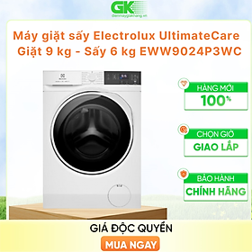Máy giặt sấy Electrolux UltimateCare 300 Inverter giặt 9 kg - sấy 6 kg EWW9024P3WC - HÀNG CHÍNH HÃNG - CHỈ GIAO HCM