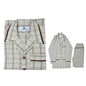 Bộ Pyjama HUONGTAM Lentol tay dài nam cao cấp(PDT01N19). Chất liệu vải loại tốt: mềm mại, thoáng mát, không phai màu