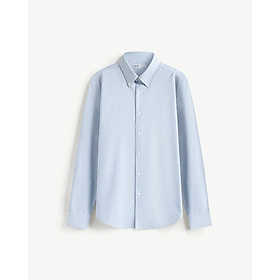 Áo sơ mi tay dài nam oxford kẻ sọc nhỏ. Form Fitted - RT 10S25SHL022 | ROUTINE CÀ MAU