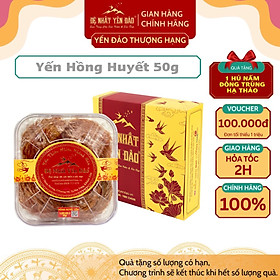 Yến Khánh Hòa -Yến Hồng Huyết [Hộp 50g] - Đệ Nhất Yến Đảo - Tăng cường sinh lực - Tốt cho huyết áp, tim mạch - Kích thích sinh trưởng hồng cầu - Bổ phổi - Tăng sức đề kháng - Điều hòa huyết áp - Tăng cường sinh lý nam nử - Cải thiện giấc ngủ