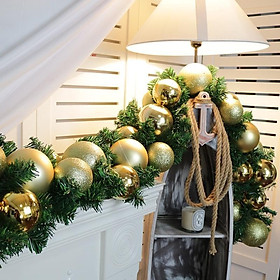 Mua Dây thông noel trang trí nhà dịp lễ tết đầy đủ phụ kiện dài 2m9