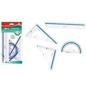 Bộ Thước Eke - Keyroad KR971247-MD (Mẫu Màu Giao Ngẫu Nhiên)