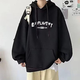 Áo Hoodie Tay Dài Dáng Rộng In Chữ Phong Cách Hip hop Thời Trang Cho Nam Giới Size M-3XL
