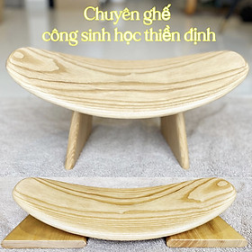 [CHÍNH HÃNG] Ghế Thiền Công Sinh Học Đa Năng – Gỗ Tự Nhiên Nhập Khẩu, Giúp Ngồi Đúng Tư Thế – Bảo Vệ Cột Sống, Giảm Mỏi Lưng - Gỗ sáng Thanh lịch