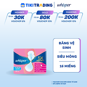 Whisper 5X Bao Ve Sieu Mong 16Sx24 - 28Cm - 80808596