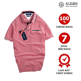 ÁO POLO NAM CỔ DỆT MÀU HỒNG TƯƠI ALGPLO41