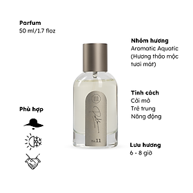 Nước hoa nữ tính thanh lịch, trẻ trung, năng động No.11 (Mandarina Aqua) Morra - dạng xịt