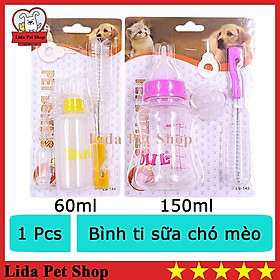 Bình sữa cho chó mèo con bú 60ml & 150ml - Bình Sữa Chó Mèo Sơ Sinh