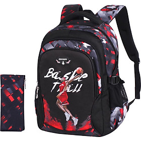 Edison primary school bag 1-6 grade super light reduction boys backpack 6-12 years old children cool wear-resistant dirty shoulder bag 991-8 James dunk large