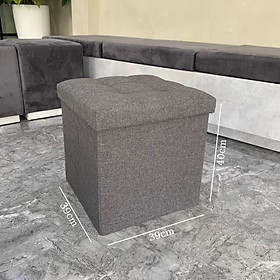 Mua Ghế đôn gấp gọn đa năng khung gỗ Kiêm Thùng vải đựng đồ tiện lợi màu ngẫu nghiên