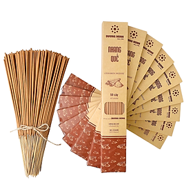 Nhang Quế Dương Minh 20cm 30cm 40cm nhang sạch 100% thành phần organic nhang thơm từ vỏ quế cao cấp tự nhiên