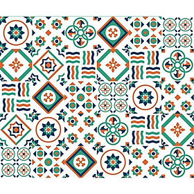 Decal Gạch Bông H49 - Set 30 ô 20x20cm - Decal Dán tường Trang trí