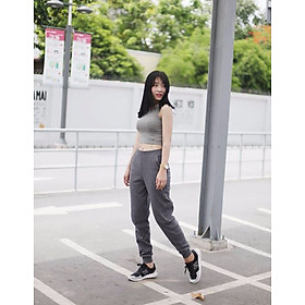 Quần Jogger Nữ Gân Tăm Bo Gấu Unisex Chuẩn đẹp