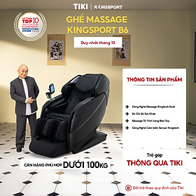 Ghế massage KINGSORT Premium B6 23 bài massage cao cấp,  công nghệ massage Kingtech Dual, đo chỉ số sức khỏe