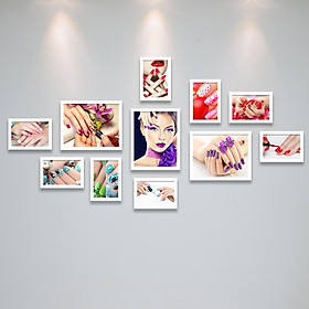 Mua Bộ Khung Ảnh Treo Tường Trang Trí Tiệm Nail  Sơn Móng Tay  Trang Điểm  Salon Tóc Hiện Đại Tặng Kèm bộ ảnh như hình mẫu  đinh treo tranh và sơ đồ treo PGC261