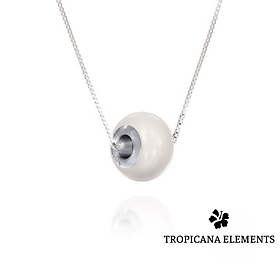 Dây Chuyền Tropicana Phối Charm Swarovski Ngọc Trai Hai Màu Trắng Đen