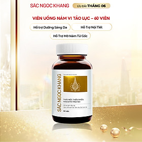 Viên uống Sắc Ngọc Khang Vi tảo lục (60 viên) giúp trẻ hóa làn da xua tan vết nám, hỗ trợ cân bằng nội tiết tố, bổ huyết, điều kinh, hỗ trợ giảm các triệu chứng tiền mãn kinh