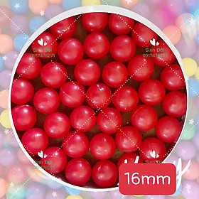 50 viên bi nhựa 16mm màu đỏ nguyên khối - phụ kiện bi các trò chơi
