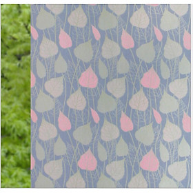 Mua 5M Giấy Dán Kính Họa Tiết dán kính lá nhiều màu Không Cần Keo DK136 Khổ 0.45m