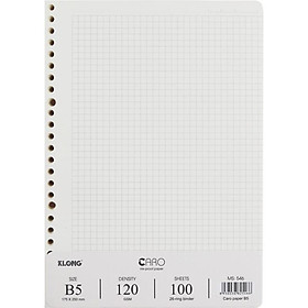 Sổ Caro file nhựa kẹp còng B5 - 40 tờ KLONG MS 544