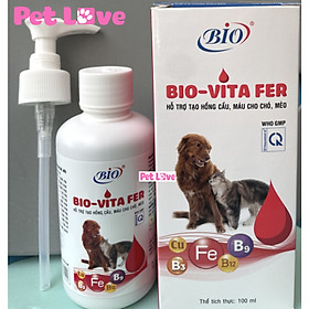 Siro Bio Vita Fer tạo máu, bổ sung vitamin và khoáng chất cho chó mèo