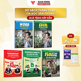 Combo 5 Sách Excel - Word - PowerPoint - GoogleSheet - 150 Thủ Thuật Excel Tin Học Văn Phòng Kèm Khóa Học