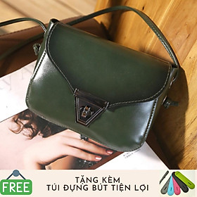 Túi nữ thời trang Đồ Da Thành Long TLG 208153 3(xanh) tặng túi đựng bút tiện lợi