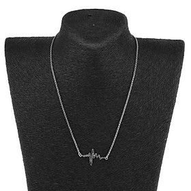 Women  Life Line Heartbeat Pendant Cardiogram Necklace