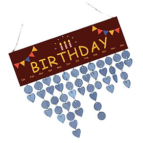 Vintage Style Wooden Calendar Board Birthday Special Day Reminder Hanging Sign