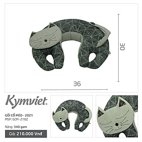 Mua Gối Kê Cổ Chữ U Hình Mèo Kymviet 100% Handmade Cotton Cho Bé