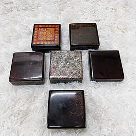 Hộp sơn mài cao cấp Thanh Bình Lê đa năng đựng đồ vật nhỏ văn phòng, trong nhà, làm quà tặng ý nghĩa size 10x4 cm