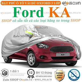 Bạt che phủ xe ô tô Ford Ka 3 lớp cao cấp