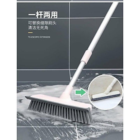 Mua Chổi lau sàn thông minh  chổi chà sàn gạt nước quét gạch 2 đầu tiện lợi dễ điều chỉnh chiều dài tiện lợi