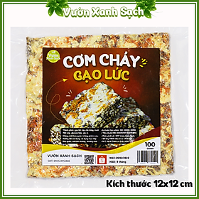 Cơm cháy gạo lứt chà bông Gói 100G thơm ngon Ăn Vặt Vườn Xanh Sạch Ăn