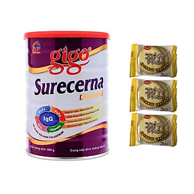 Sữa Bột Gigo Surecerna Diamond 900g – Phục hồi sức khỏe cho người ốm, người sau phẫu thuật – Tặng 03 bánh quy dừa Nhật Bản hiệu Aee