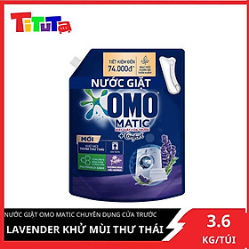 Túi Nước giặt Omo Nước giặt cửa trước hương Lavender Khử mùi thư thái 3.6KG