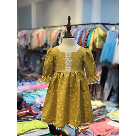 Váy thu đông cổ vuông bé gái size 2-8T. Thương hiệu litibaby, chất cực thích, hàng nhà em thiết kế riêng, rất xinh