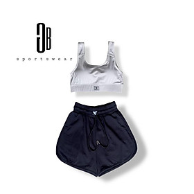 Set đùi thể thao nữ, áo bra tập kiểu dáng basic mix cùng quần đùi short ống rộng 2 lớp cực xinh đi tập đi chơi đều được