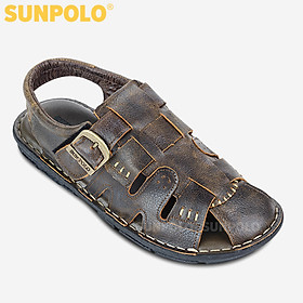 Hình ảnh Giày Sandal Nam Da Bò Cao Cấp SUNPOLO SUSDA11N