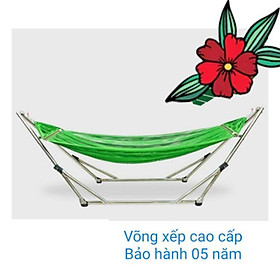 Mua Võng xếp inox cao cấp bao gồm lưới võng xanh lá