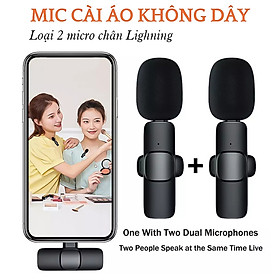 Vinetteam Micro thu âm cài áo không dây hỗ trợ quay tiktok, video, livestream có cả công type c và cổng cho aiphone - hàng chính hãng