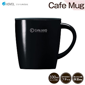 Ly giữ nhiệt nắp trượt, chống tràn Asvel Cafe Mug 330ml - Nội địa Nhật Bản