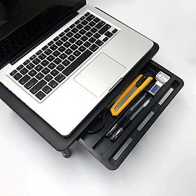 Portable Monitor Stand with Drawer Laptop Riser Shelf Sturdy Height Adjustable Computer Monitor Riser