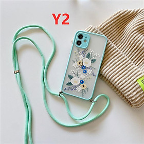 Mua Ốp Lưng Họa Tiết Hoa Oải Hương Với Dây Đeo Cổ Cho Samsung A32 A52 A72 A50 A02S A12 A50S A30S A11 A21S A31 A51 A71 J2 Prime J7 Prime A01 A20 A30 M10S M40S M31