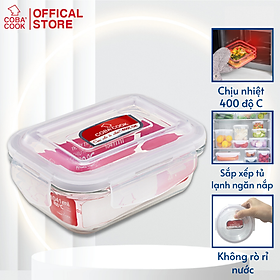 Mua Hộp thủy tinh hộp đựng cơm trữ thức ăn chịu nhiệt COBA COOK hộp chữ nhật 1041ml- CBHL1041