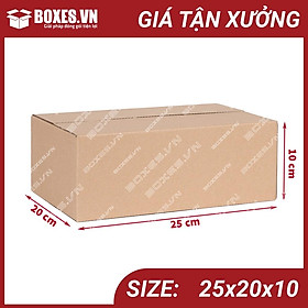 Mua 25x20x10 Combo 100 hộp Carton đóng gói hàng giá tại xưởng